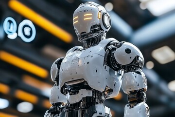 Man in a foggy corridor looking into the unknown evoking mystery and exploration in a tech setting