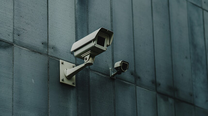 a modern security camera mounted on the wall