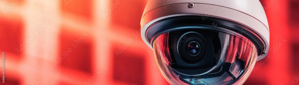 Poster high-resolution surveillance camera with a modern design, ideal for security concepts and technology