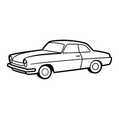 Car Drawing Silhouette Outline Design Vector Illustration Clipart Eps 