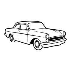 Car Drawing Silhouette Outline Design Vector Illustration Clipart Eps 