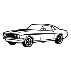 Car Drawing Silhouette Outline Design Vector Illustration Clipart Eps 