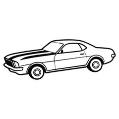 Car Drawing Silhouette Outline Design Vector Illustration Clipart Eps 