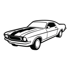 Car Drawing Silhouette Outline Design Vector Illustration Clipart Eps 