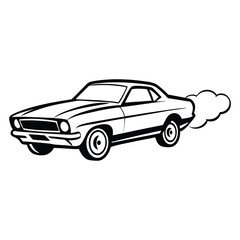 Car Drawing Silhouette Outline Design Vector Illustration Clipart Eps 