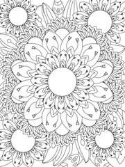 Flowers Coloring Book Pages Flowers Patterns