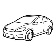 Car Drawing Silhouette Outline Design Vector Illustration Clipart Eps 