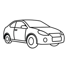 Car Drawing Silhouette Outline Design Vector Illustration Clipart Eps 