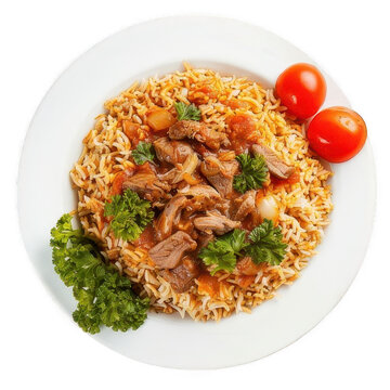 A plate of Biryani. Arab Food
