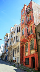 Roadside historical houses in the yeldegirmeni kadikoy istanbul