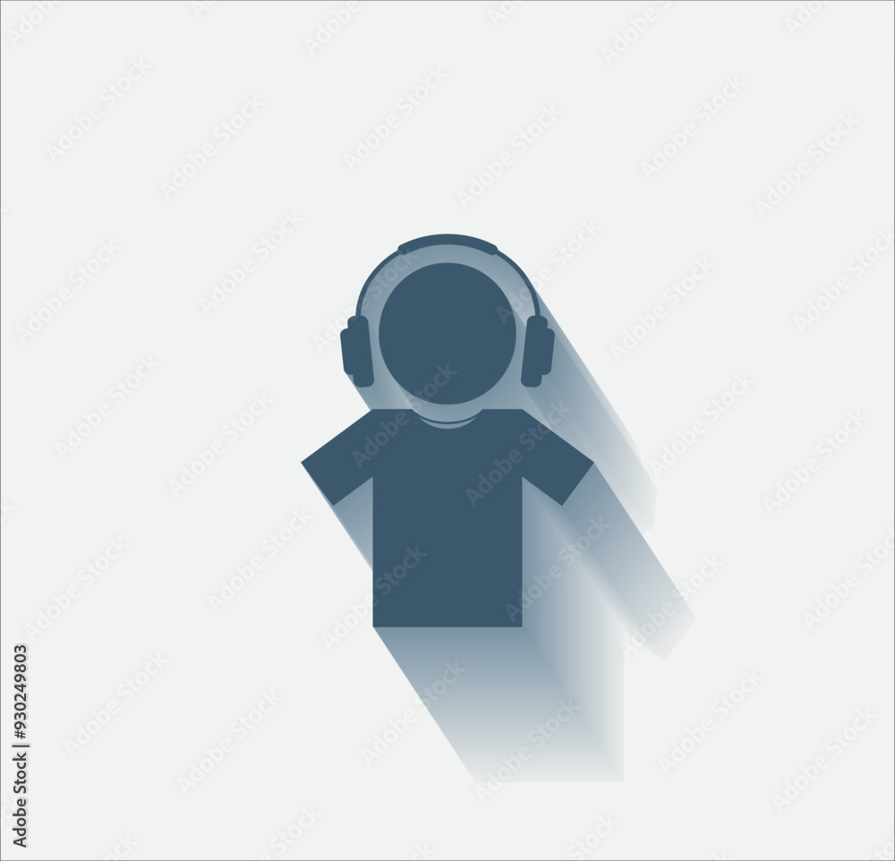 Poster vector dark color icon with shadow on light backghround