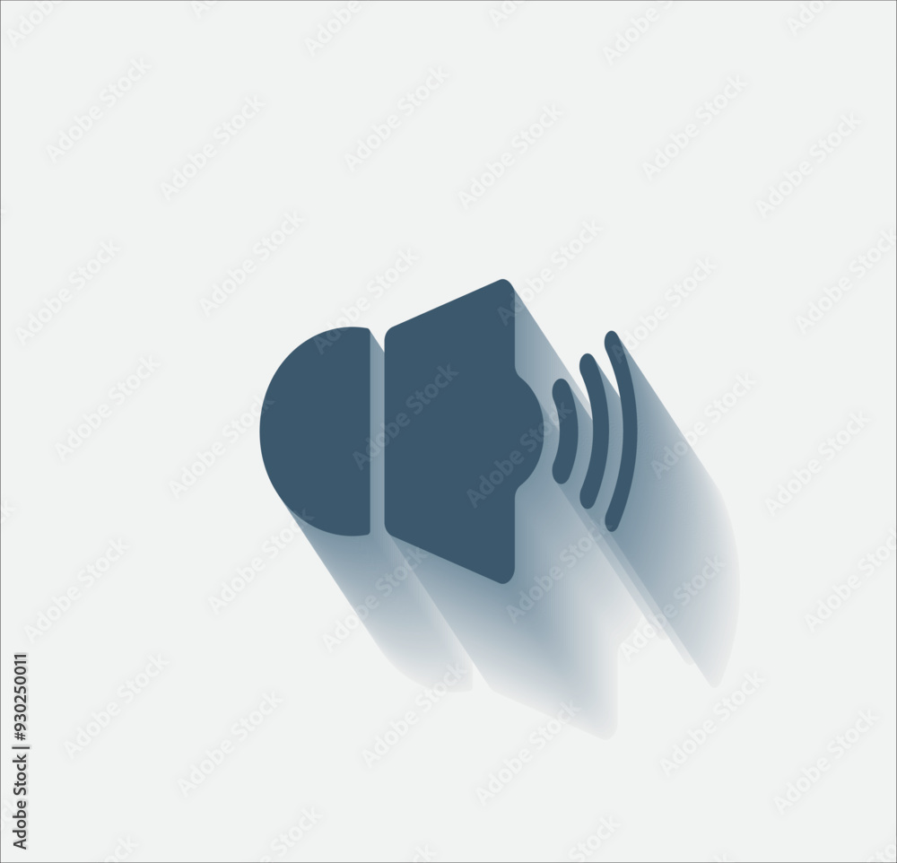 Poster vector dark color icon with shadow on light background
