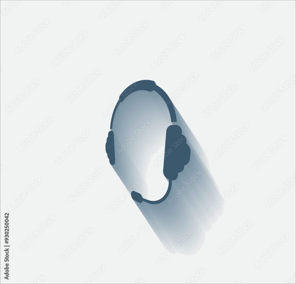 Poster vector dark color icon with shadow on light background