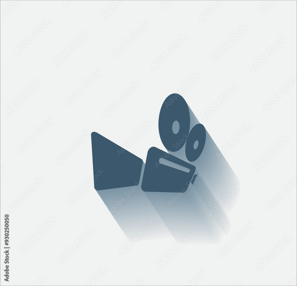 Poster vector dark color icon with shadow on light background