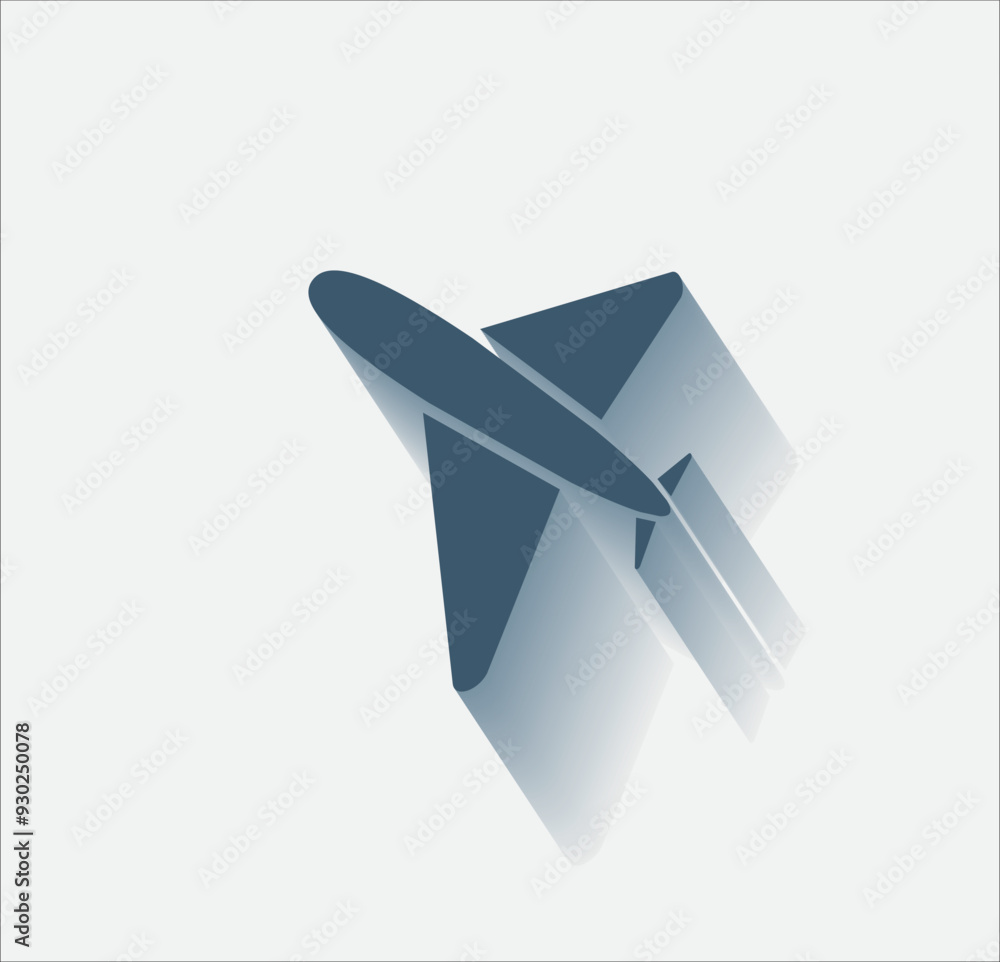 Poster vector dark color icon with shadow on light background