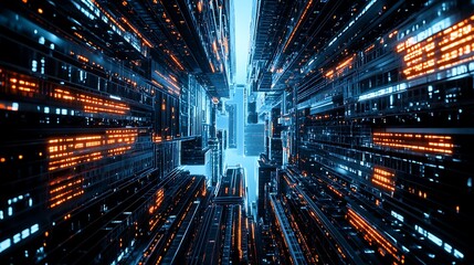 Neon-lit urban environment with a focus on textured walls, tilt perspective, more clarity with clear light and sharp focus, high detailed