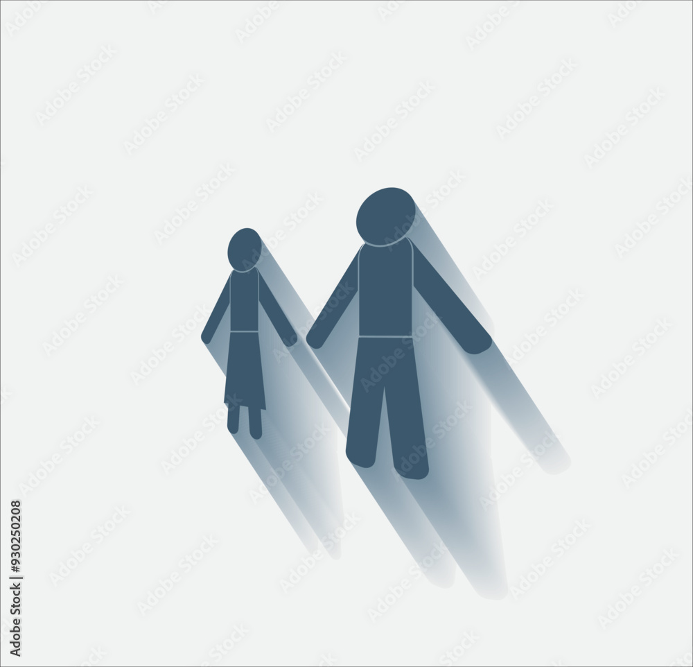 Poster vector dark color icon with shadow on light background