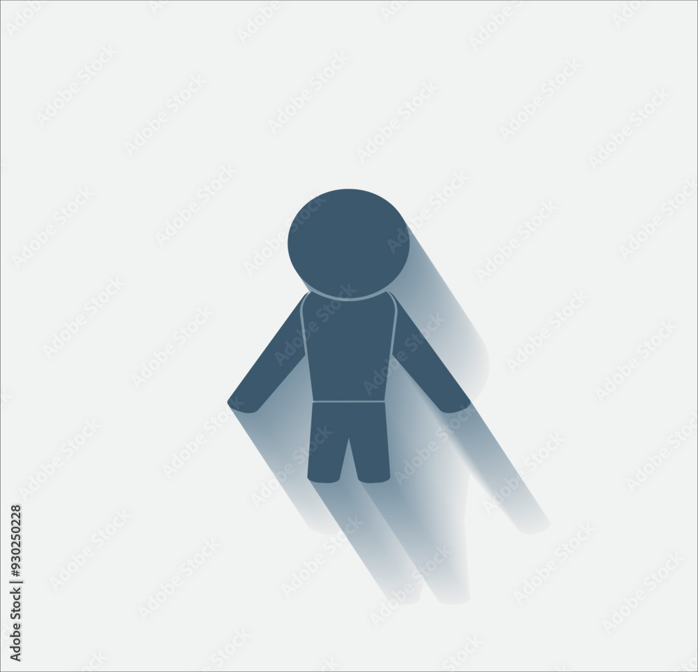 Poster vector dark color icon with shadow on light background