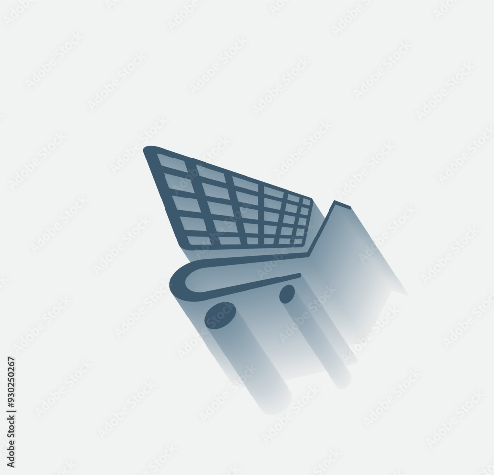 Poster vector dark color icon with shadow on light background