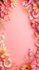 A spring-themed background with blooming flowers and soft pastel colors, representing renewal and growth