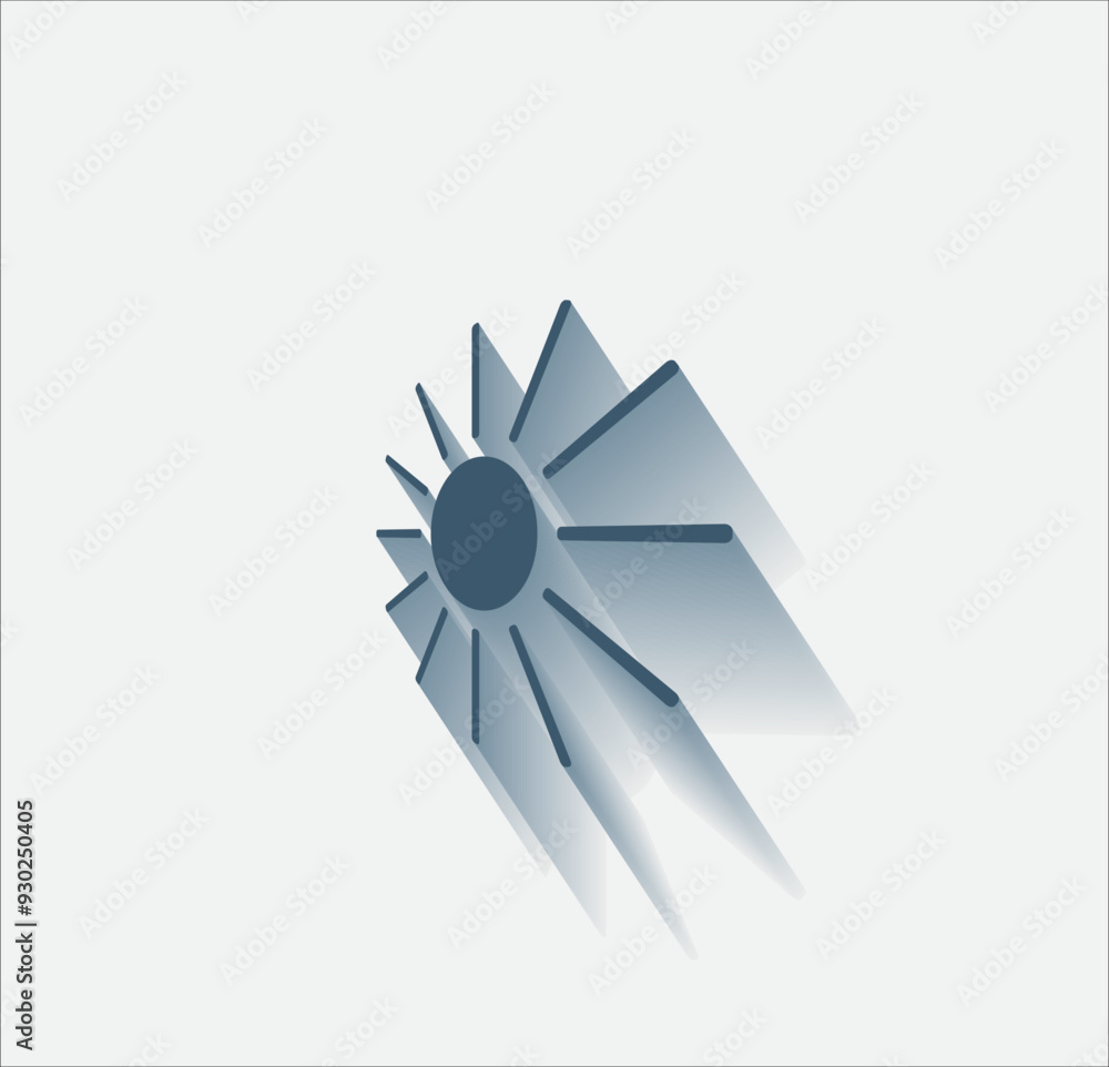 Poster vector dark color icon with shadow on light background