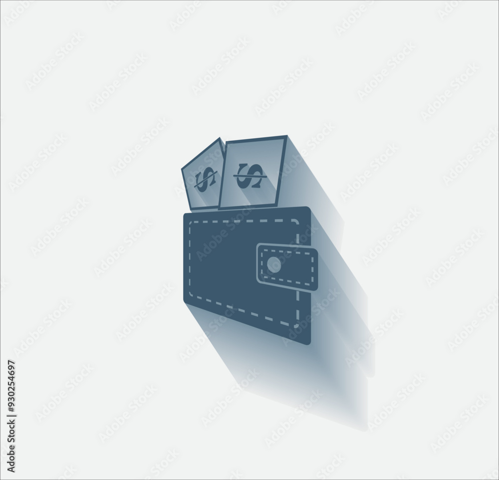 Poster vector dark color icon with shadow on light background