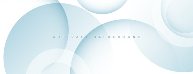 white blue geometric abstract background with overlapping circles