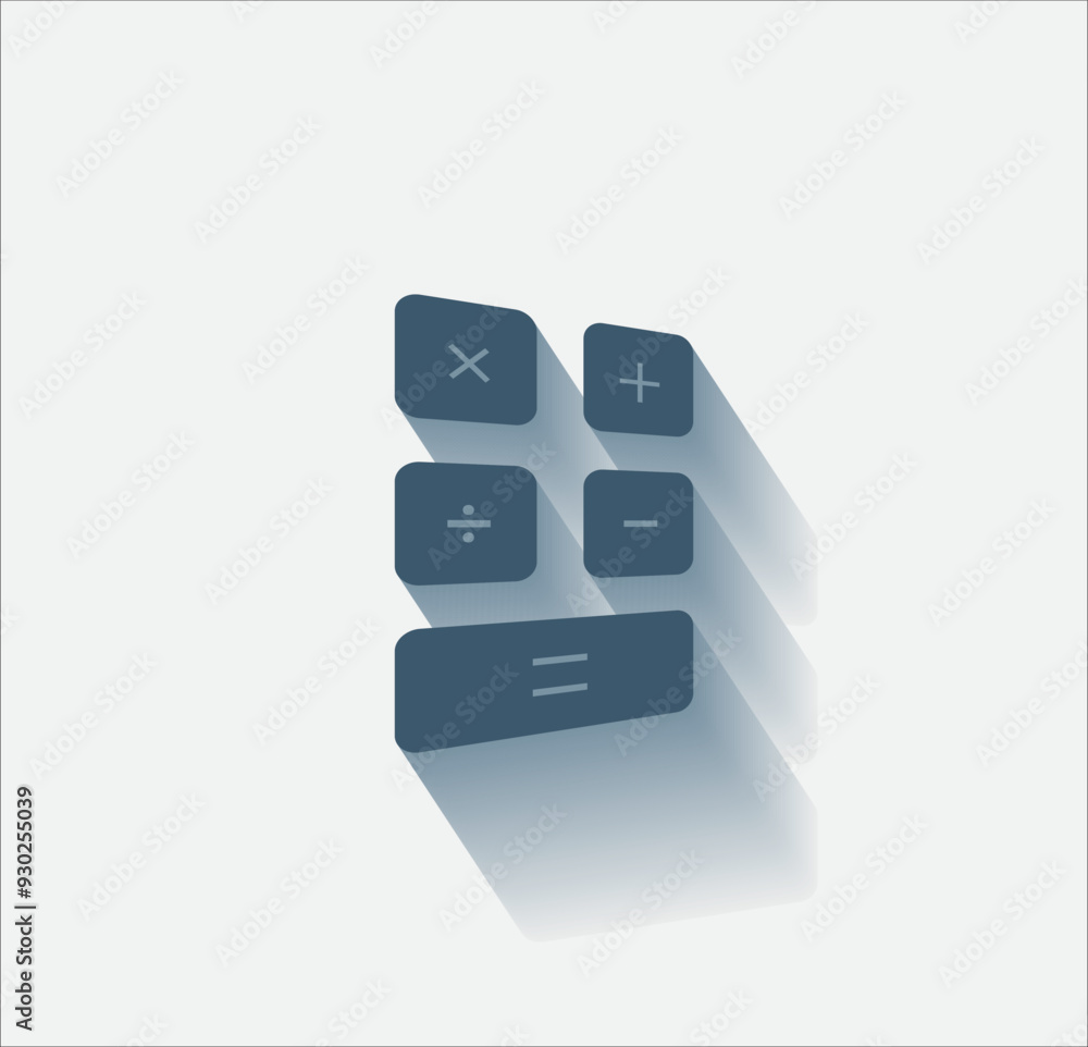 Poster vector dark color icon with shadow on light background