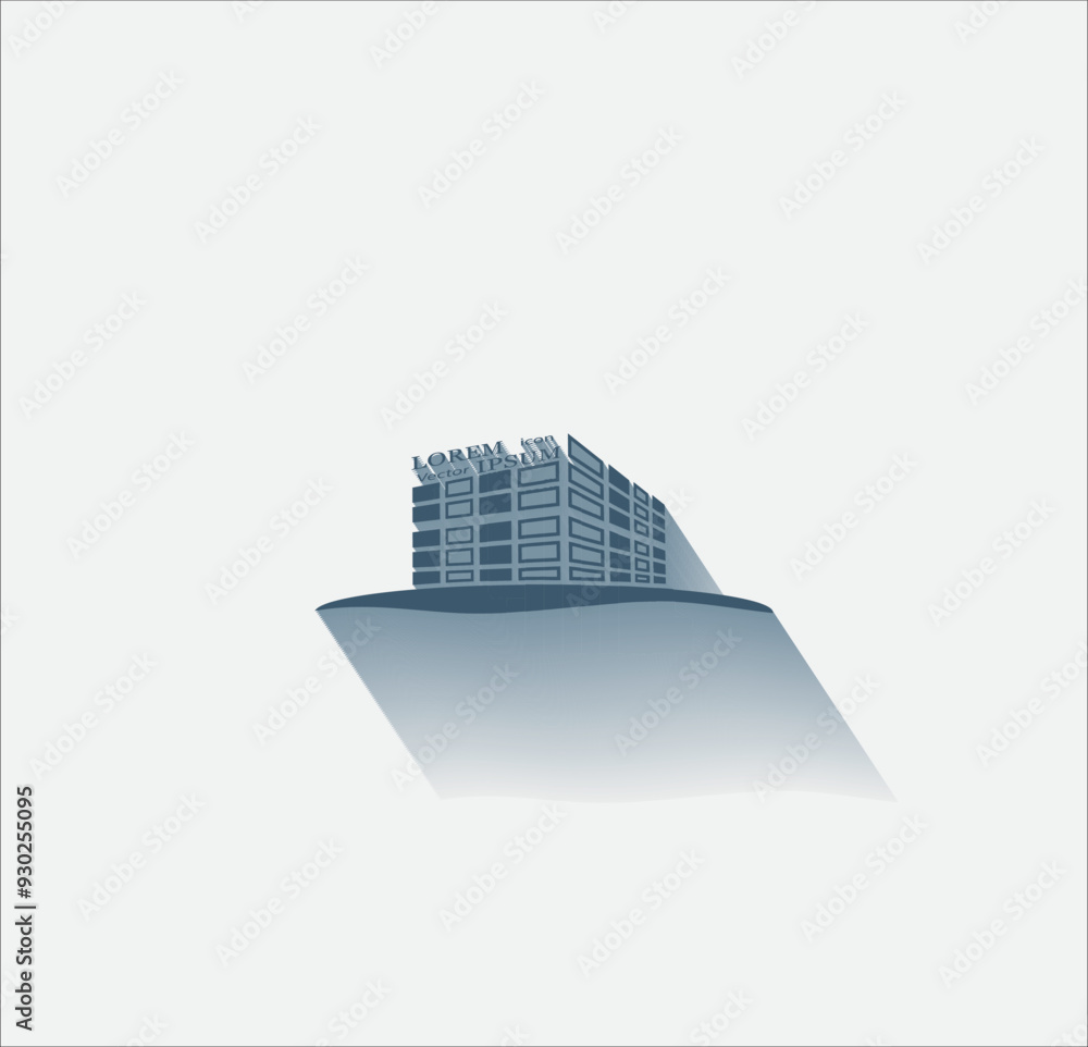 Poster vector dark color icon with shadow on light background