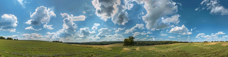 Obraz premium field and sky.