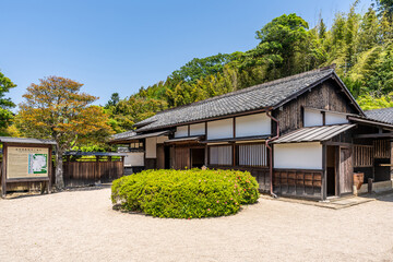 Former samurai residence called "Buke Yashiki", home of middle-ranking samurai during the Edo period, in Matsue city center, Shimane prefecture, Japan