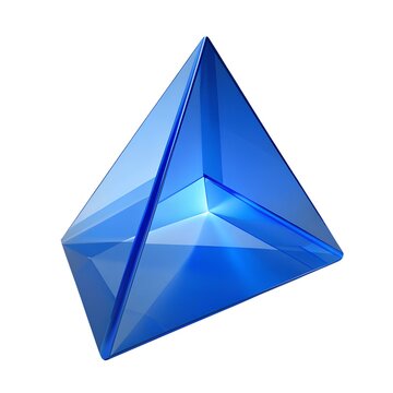 abstract blue shiny geometric isolated oblect