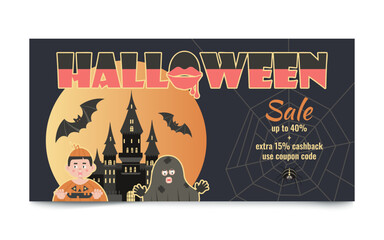 Halloween discount banner