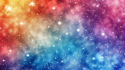 Obraz premium frozen stars with different colors background