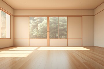 Fototapeta premium Japan room architecture building flooring.