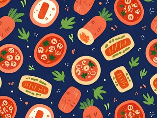 Chuseok kimchi patterns, AI generated