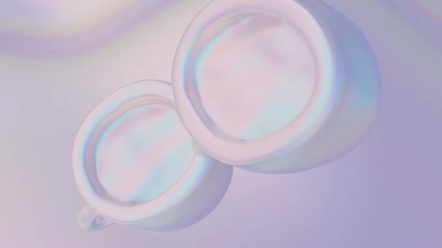 Dreamy soft surreal coffee cups
