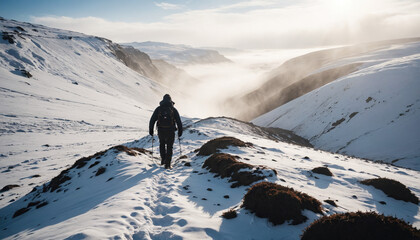 Tundra Mysteries in Foggy Winter: The Trailblazer's Odyssey Enveloped in Landslide