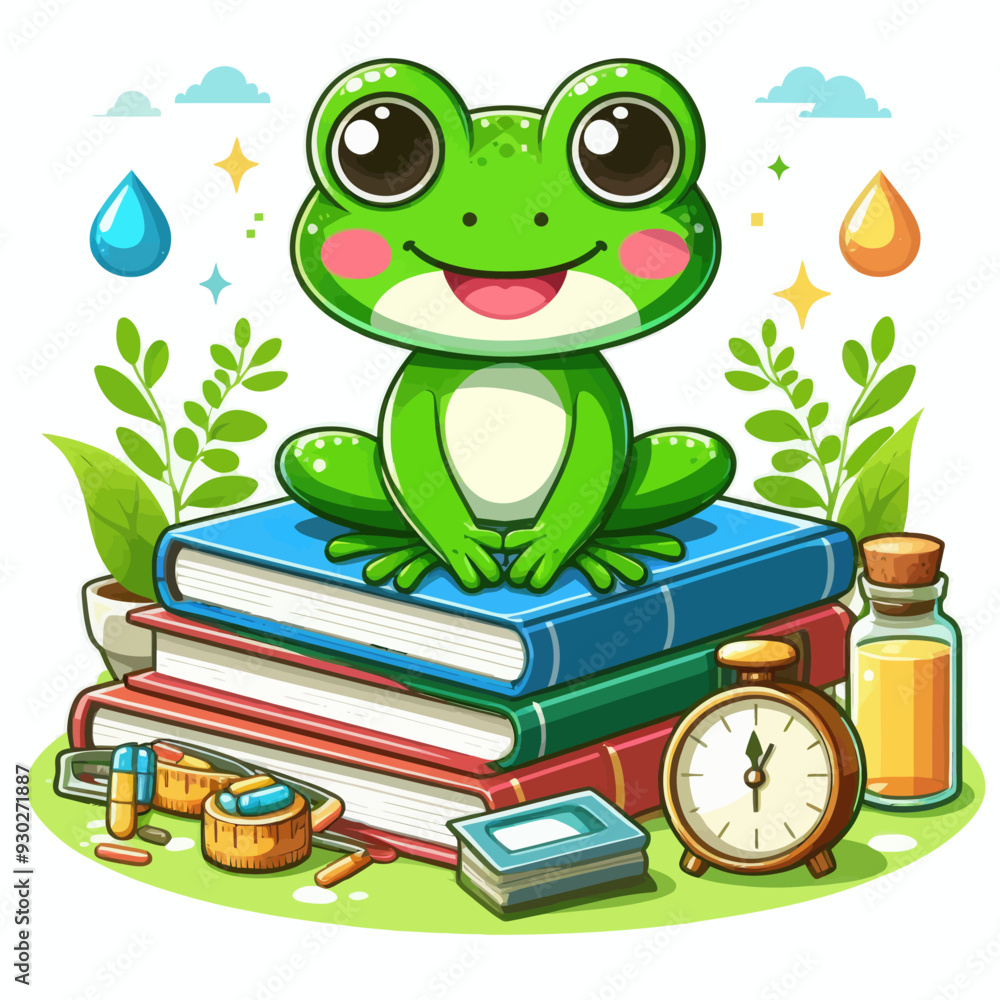 Canvas Prints frog-with class vector