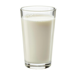 A glass of milk isolated on a transparent background 