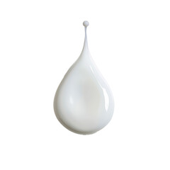 A milk droplet isolated on a transparent background 