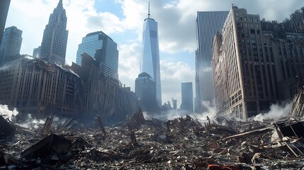 Aftermath of the September 11th Attacks in New York City