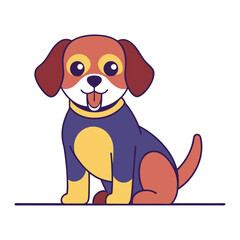 Cute Dog Drawing Vector Illustration Clipart Eps