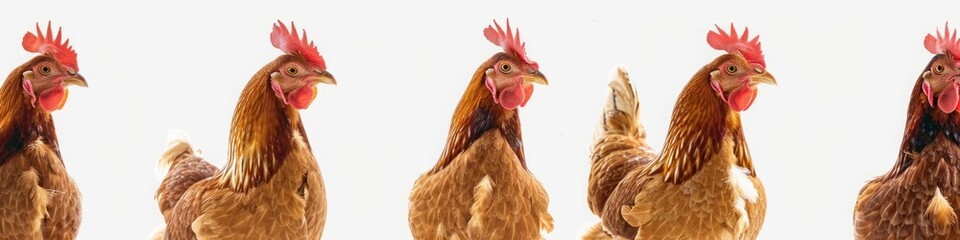 chicken on white background.