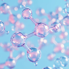 background with bubbles molecule