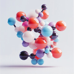 3d render of a molecule