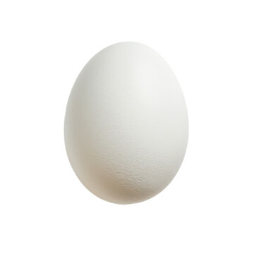 Top view of a single transparent egg with a smooth shell, isolated on a transparent background 