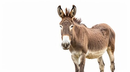 Fototapeta premium donkey on white background.
