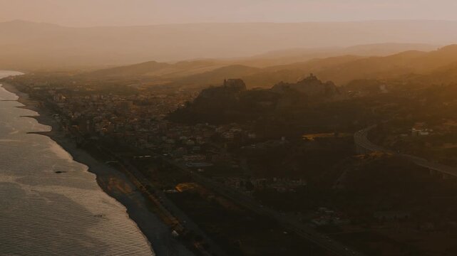 Aerial View of the Castello Carafa di Roccella Jonica