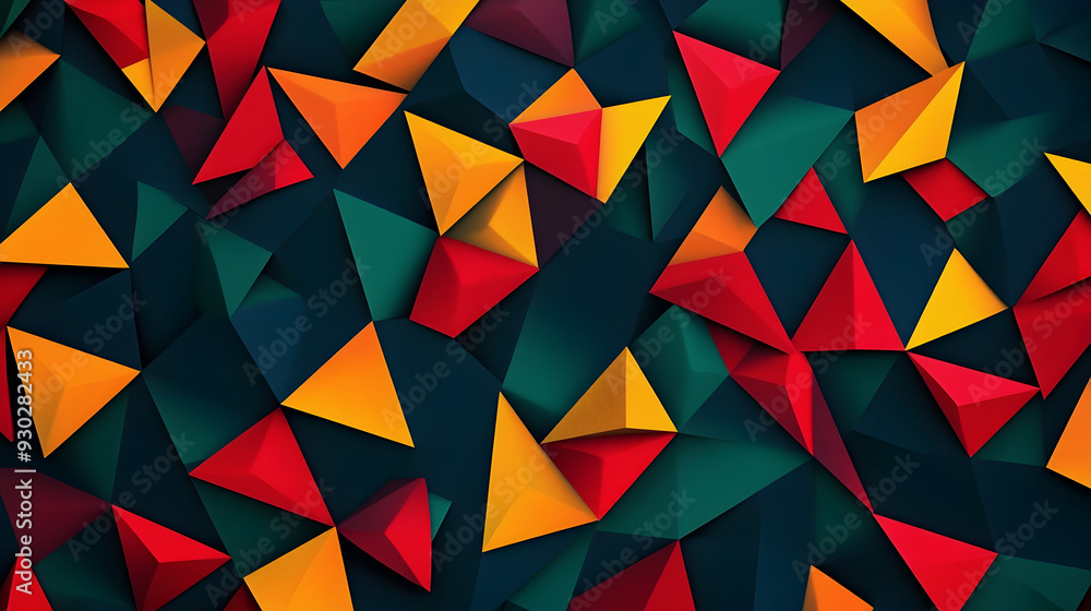 Poster abstract triangle pattern banner design